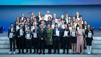 Gruppenbild der Bundesbesten aus Baden-Württemberg 