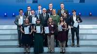 Gruppenbild der Bundesbesten aus Sachsen