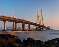 Indien: Brücke Bandra Worli Sea Link bei Mumbai 