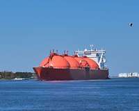 LNG-Tanker in litauischem Hafen