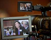 Videoaufzeichnung einer Pressekonferenz