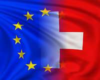 Flaggen EU-Schweiz