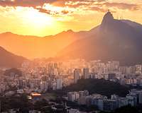 Blick über Rio de Janiero im Morgenlicht